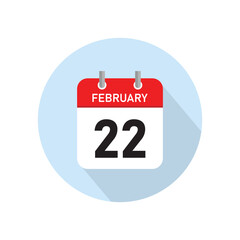 February 22 Concept Design. Vector Illustration.