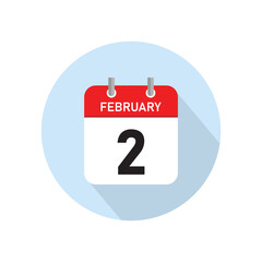 February 2 Concept Design. Vector Illustration.