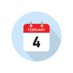 February 4 Concept Design. Vector Illustration.