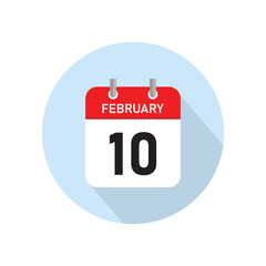 February 10 Concept Design. Vector Illustration.