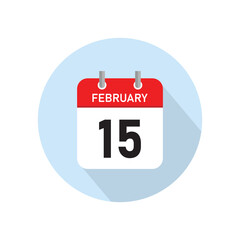 February 15 Concept Design. Vector Illustration.