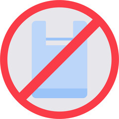 No Plastic Bags Icon