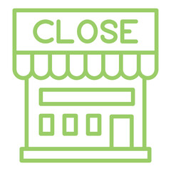Fototapeta premium Shop Close Icon Style