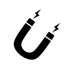 horseshoe magnet icon with simple design