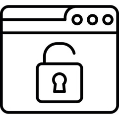 Web Unlock Icon