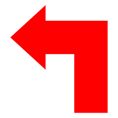 Directional Arrow Sign on Transparent Background