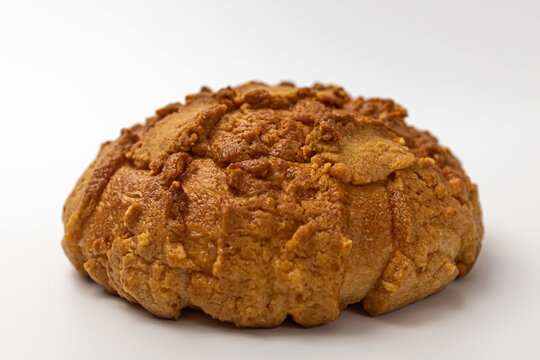 soboro bread on a white background
