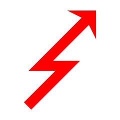 Zig Zag Arrow on Transparent Background