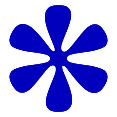 Abstract Floral Element shape on Transparent Background