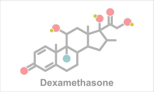 Simplified formula icon of dexamethasone.