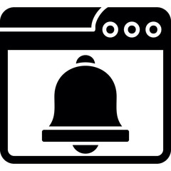 Naklejka premium Web Notifications Bell Icon