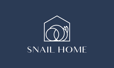 Vector vector house with snail symbol
