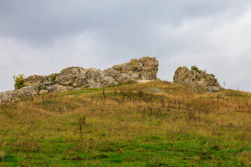 Wild rocky and mountainous nature of Eastern Europe. Landscape background