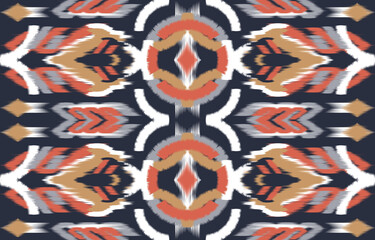 Oriental traditional ikat ethnic textile pattern Design for book cover,background,carpet,wallpaper,clothing,wrapping,Batik,fabric,Vector illustration embroidery style.