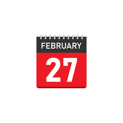 February 27 Concept Design. Vector Illustration.