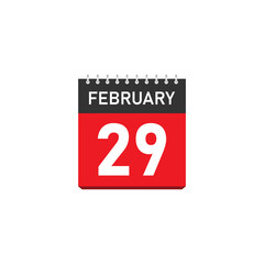 February 29 Concept Design. Vector Illustration.