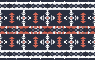 Oriental traditional ikat ethnic textile pattern Design for book cover,background,carpet,wallpaper,clothing,wrapping,Batik,fabric,Vector illustration embroidery style.