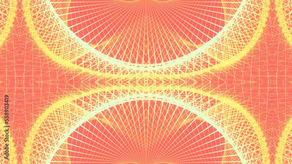 Aufkleber Elegant abstraction of a twisted wire construction. 3d rendering loop animation