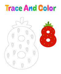 Number tracing worksheet for kids