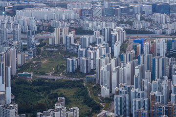 Fototapeta na wymiar Apartment Landscape in Seoul, Korea