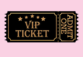 Vip golden ticket template.Admit one vip ticket