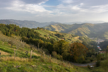 Obraz premium Views of Kalamua mountain and surrounding area in the Basque Country (Spain)