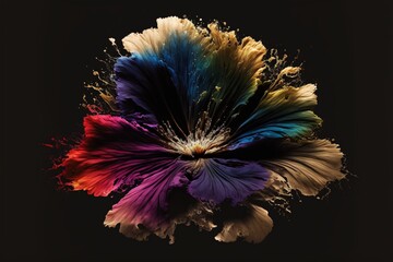 Abstract blot in pastel colors generative ai