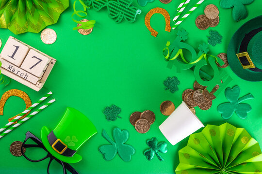 St. Patrick's Day Greeting Card, Party Invitation Background