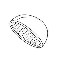 Vector Japanese dessert mochi doodle sketch