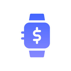 smartwatch flat gradient icon