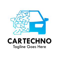Car techno logo template illustration