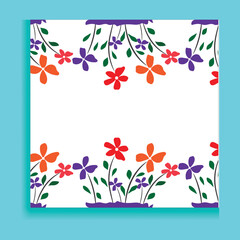 Beautiful and bright spring colorful Pastel flowers, leaves, and twigs. Pattern