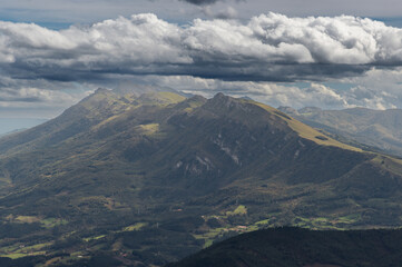 Views of Udalaitz mountain and surrounding area in the Basque Country (Spain)