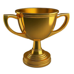 Transparent gold cup icon
