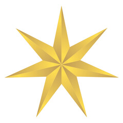 3d star on a white background