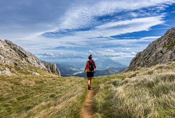 Views of Udalaitz mountain and surrounding area in the Basque Country (Spain)