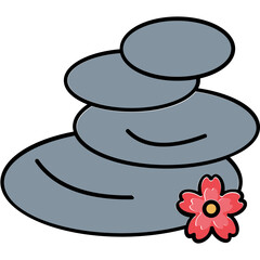 Stone pebbles Vector Icon

