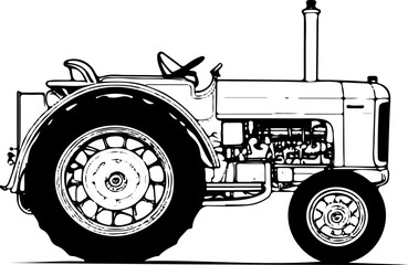 Traktor, Massey - Fergusen, oldtimer, landwirt, silhouette, bauer, landmascheine, traktortreffen, seitenansicht, bulldog, retro, bedienungsanleitung, tradition, 50er, eifel, feld, bulldogfreunde,  © Evamaria