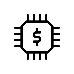 cpu line icon