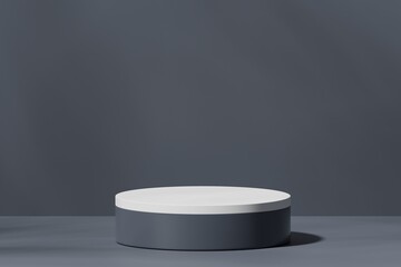 Scene with a podium for product presentation, 3d rendering