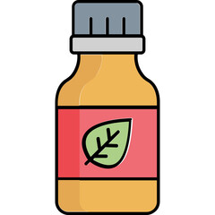 Herbal bottle Vector Icon

