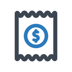 Payment Receipt icon - vector illustration . Bill, Invoice, Payment, Checkout, Receipt, Money, Paid, line, outline, icons .