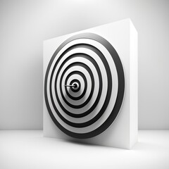 target with white background. Digital illustration AI