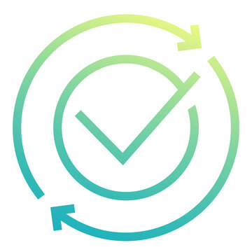 exchange, convertation completed icon, line design