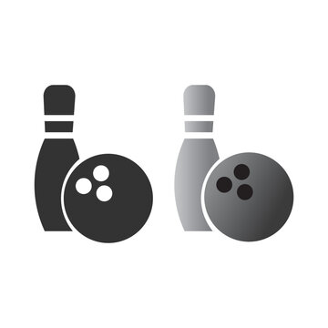 skittle and boll bowling icon. Game vector ilustration.