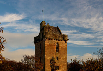 Ancient St Johns Tower in Ayr in South West Scotland - 558910454