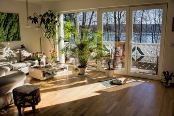 erkner, deutschland - wohnung mit seeblick im winter