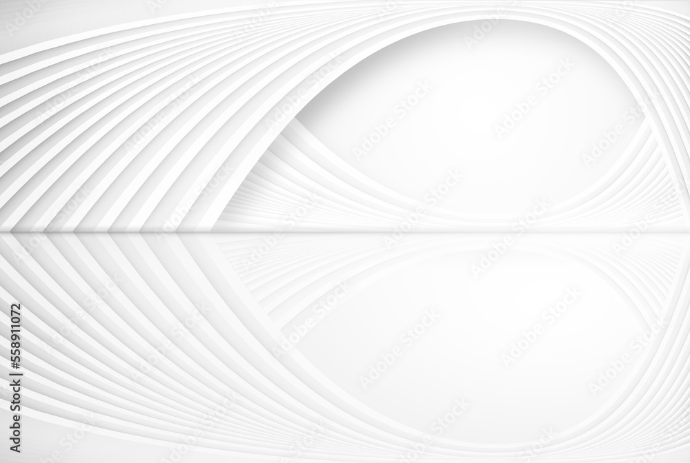 Poster white futuristic architectural line texture texture, 3d rendering.