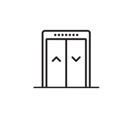 Elevator icon Lift symbols vector for app web banner logo icon button - Vector