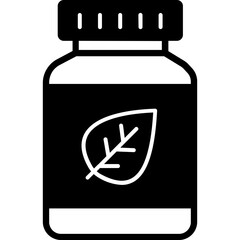 Herbal jar Vector Icon

